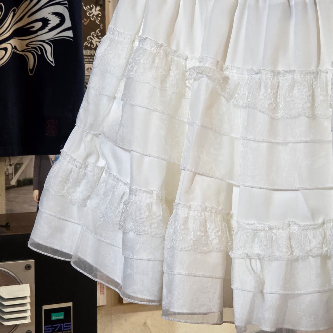 빈티지 화이트 캉캉 숏스커트 상품이미지2