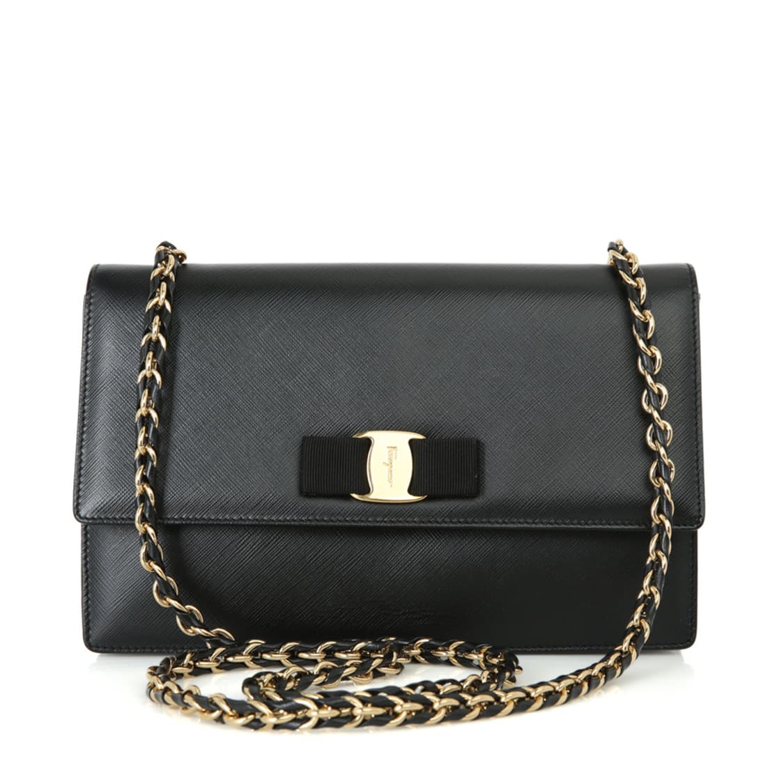 페라가모 지니백 바라 리본 체인 크로스 블랙 미니백 21-E480 상품이미지6