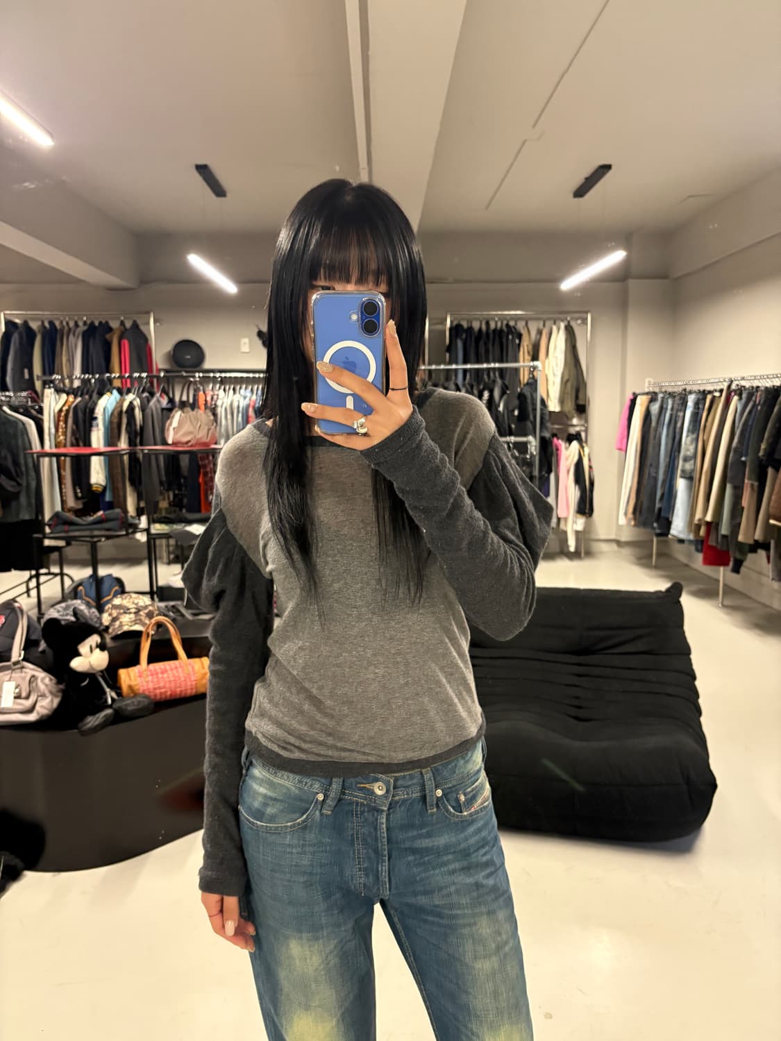 MIHARA YASUHIRO cut out sleeve tee  상품이미지1