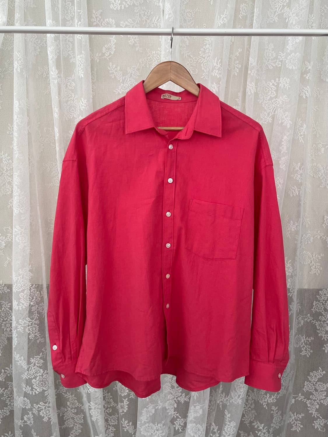 1) 비터셀즈 플레어 린넨 셔츠 다트 핑크 상품이미지1