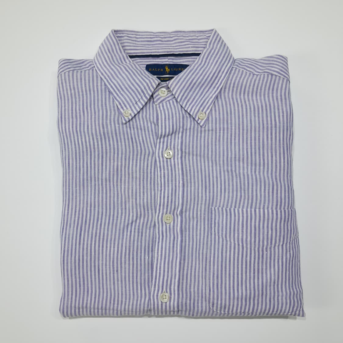 CL922 M 폴로 리조트 린넨 퍼플 스트라이프 셔츠 남방 상품이미지8