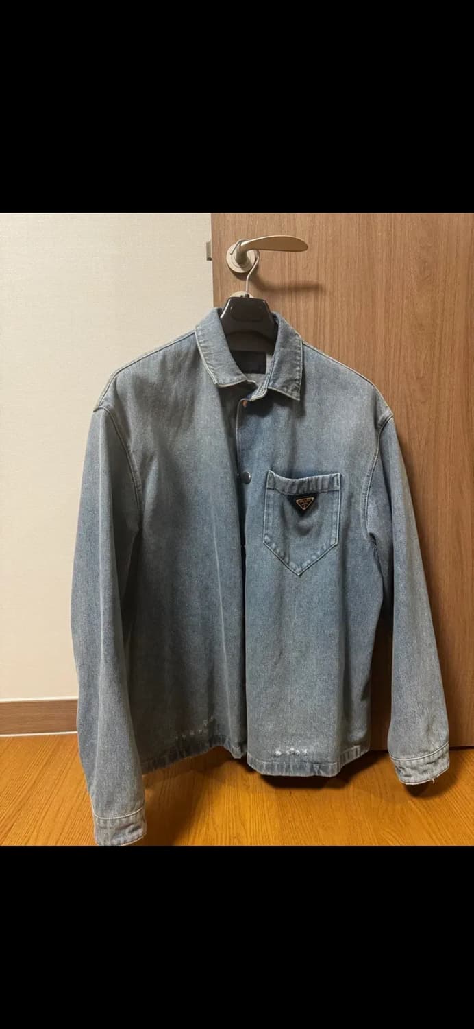 [XL] 프라다 21fw 데님셔츠자켓 상품이미지1