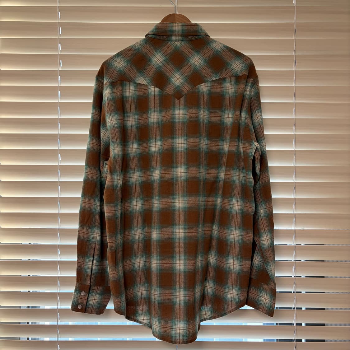 언유즈드 UNUSED 옴브레 체크 웨스턴 플란넬 셔츠 3 사이즈 상품이미지5