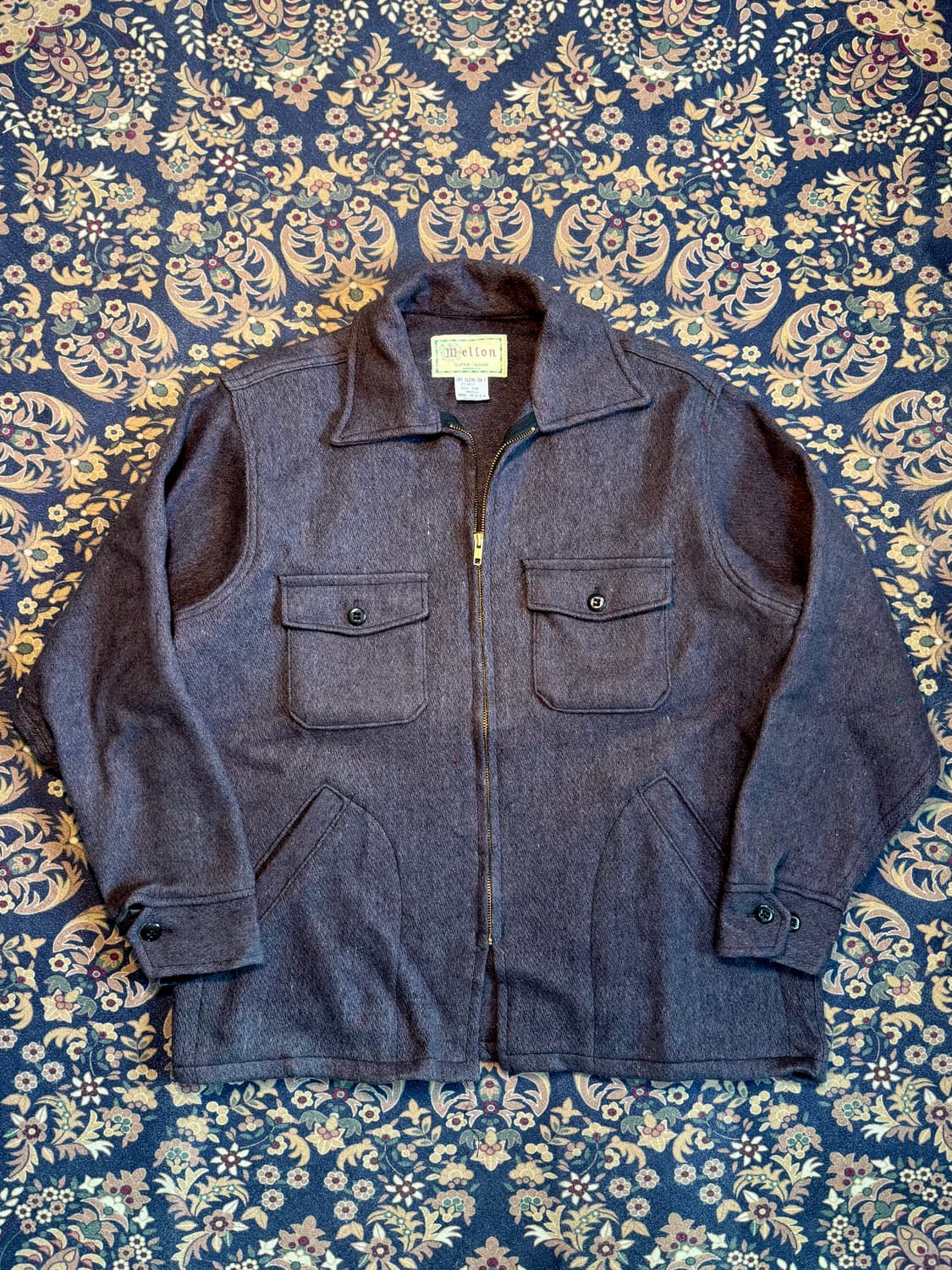 90s Melton 울 스포츠 자켓 워크자켓 상품이미지1