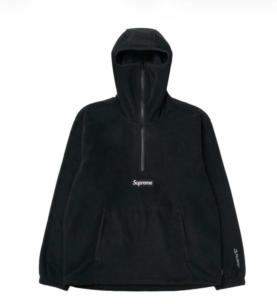 슈프림 폴라텍 페이스마스크 하프 집 후드 스웨트셔츠 블랙 - 24FW 상품이미지1