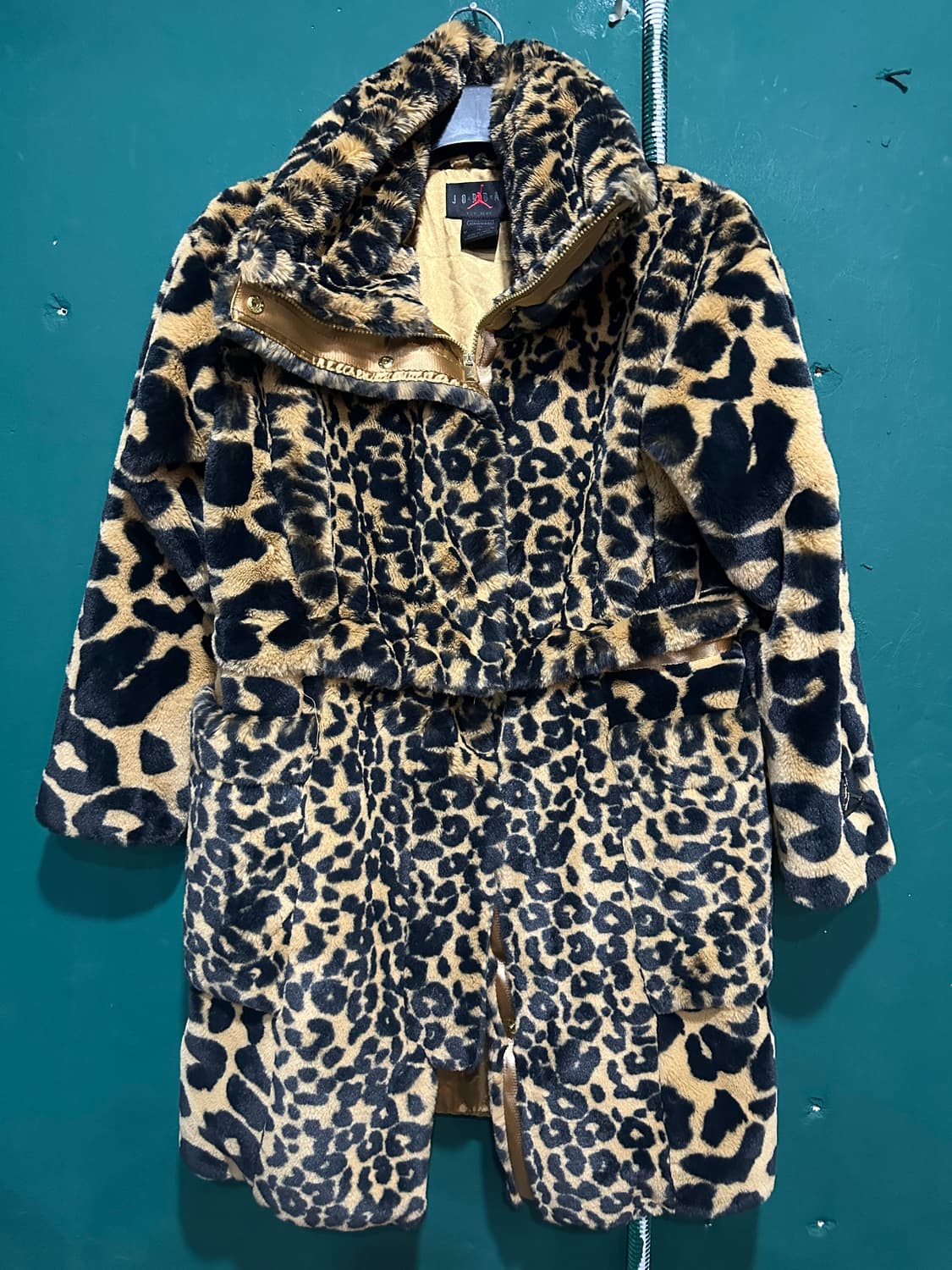 조던 오버핏 호피 퍼 분리형 코트자켓 상품이미지1