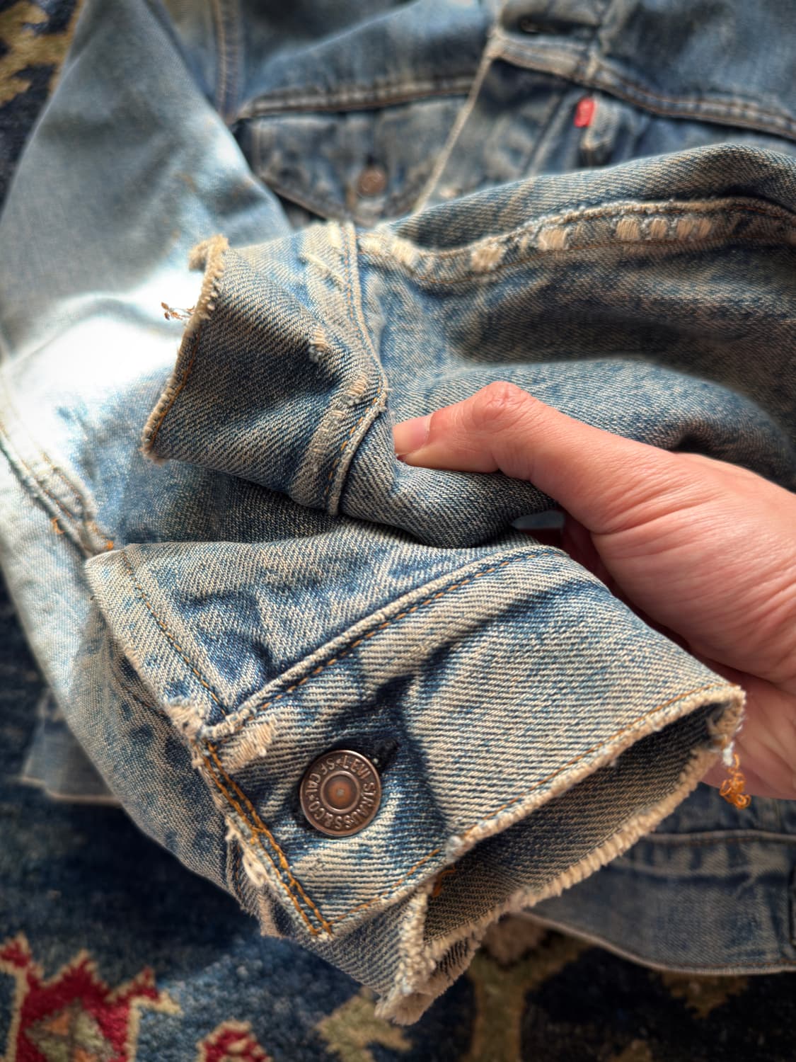 70s USA 리바이스 70505-0317 블랭킷 라이닝 데님자켓 상품이미지6