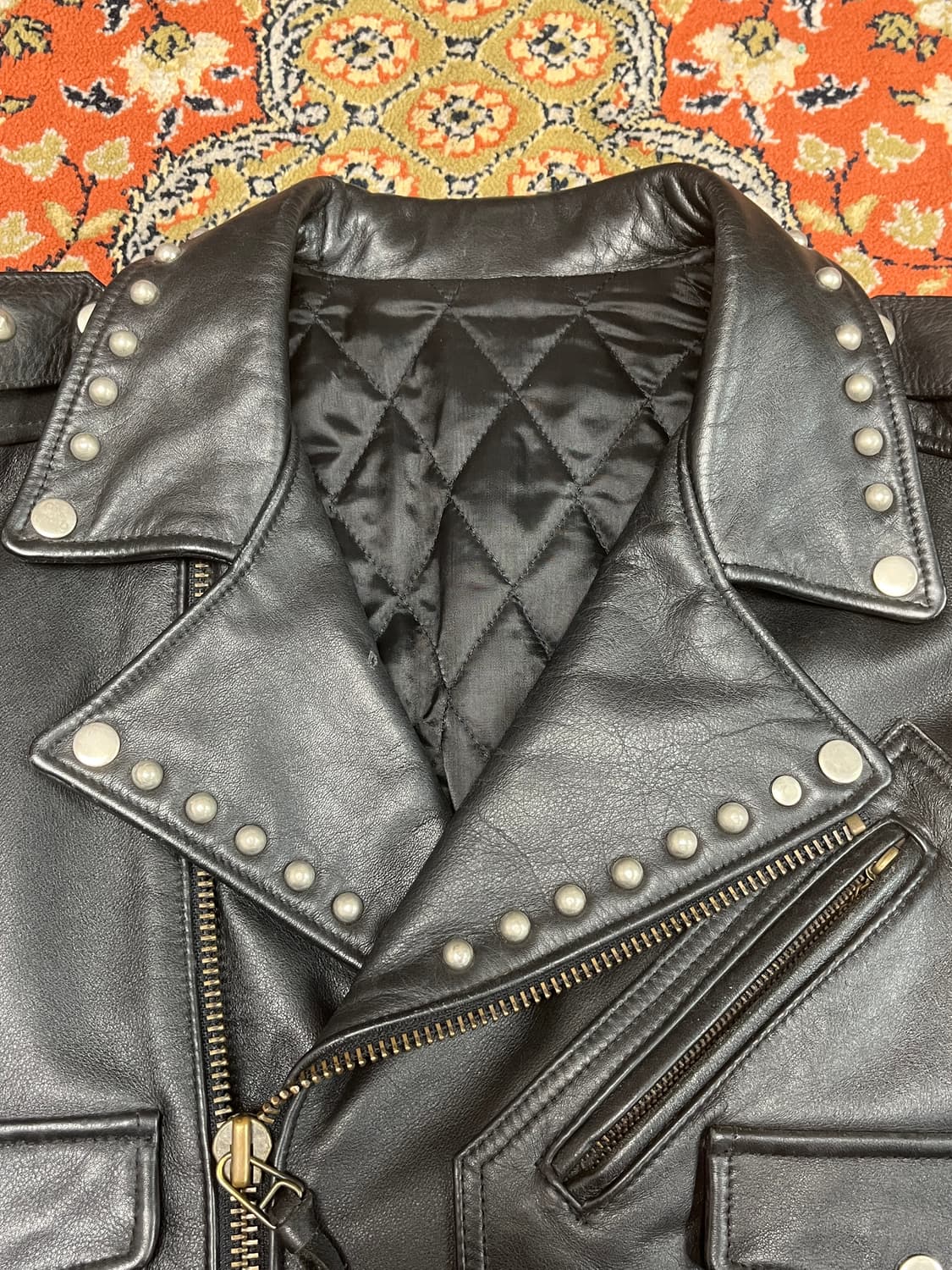 [L] RBC 빈티지 스터드 D포켓 더블 라이더 자켓 상품이미지5