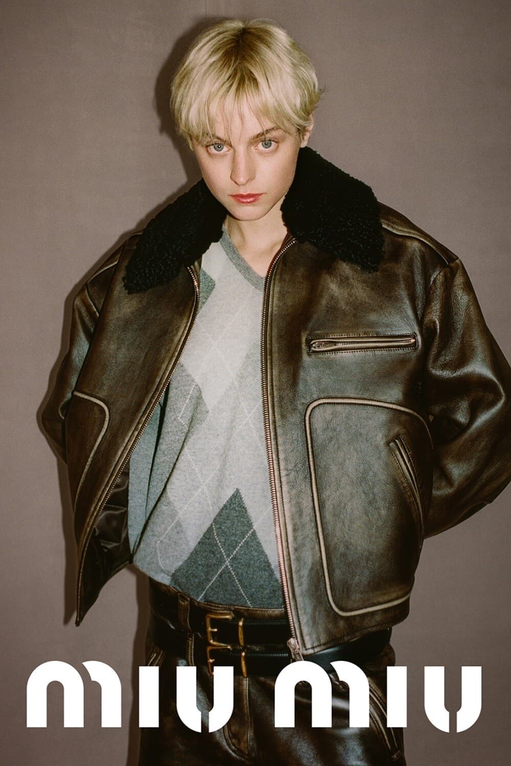  미우미우 나파 레더 시어링 가죽 자켓  상품이미지1