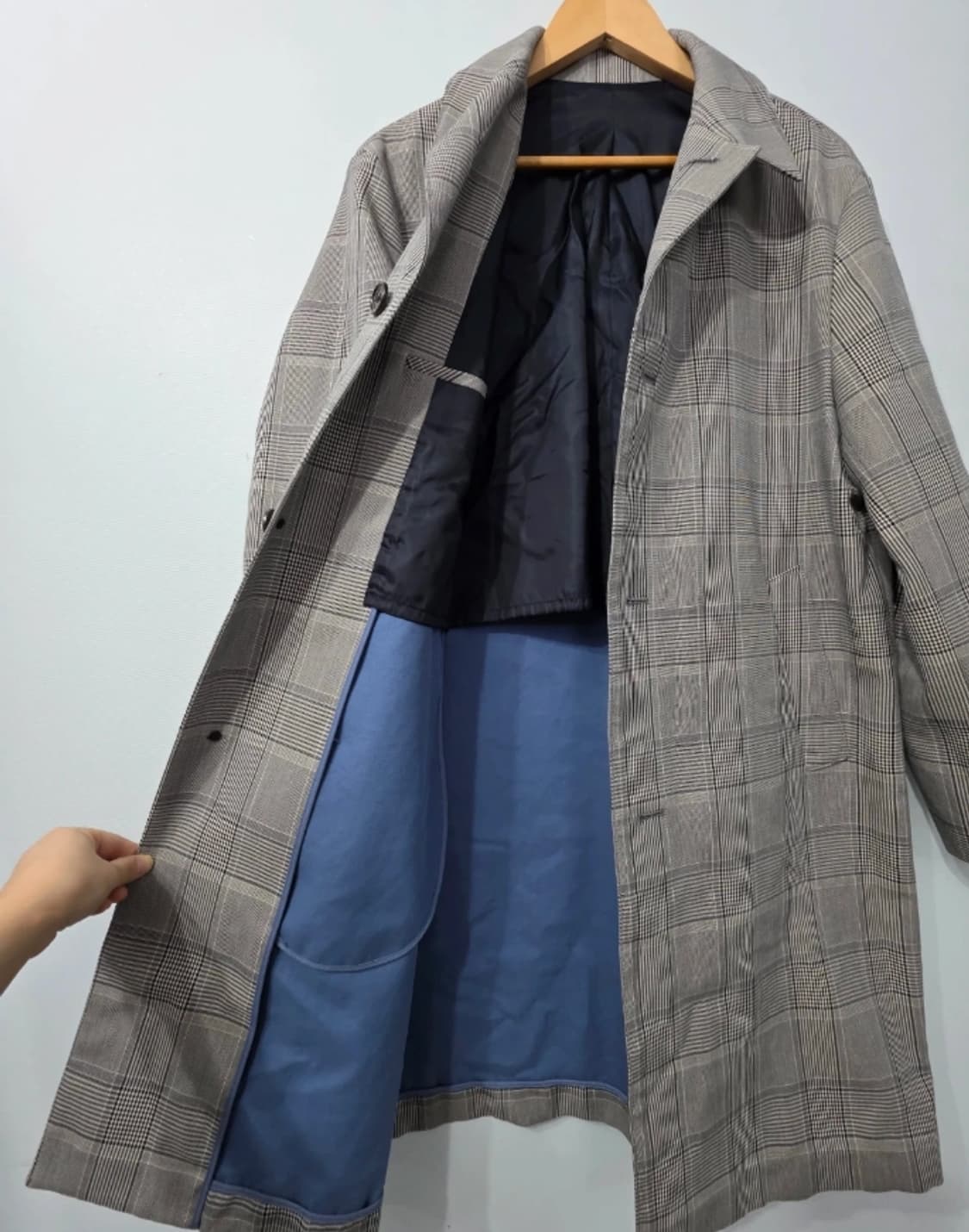 솔리드옴므 체크 맥코트 48사이즈 (100) 상품이미지2