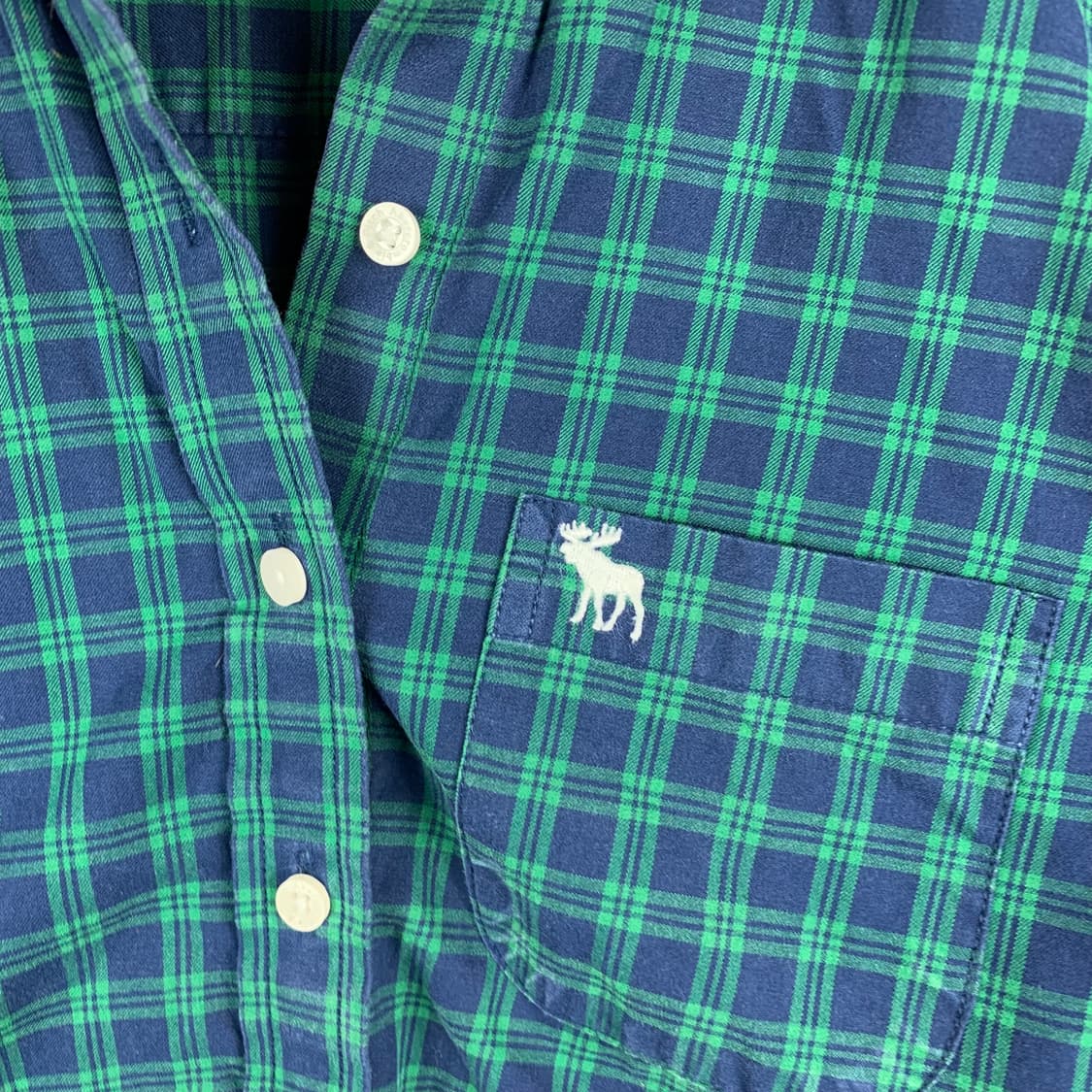 아베크롬비 산양로고 체크 셔츠 상품이미지4