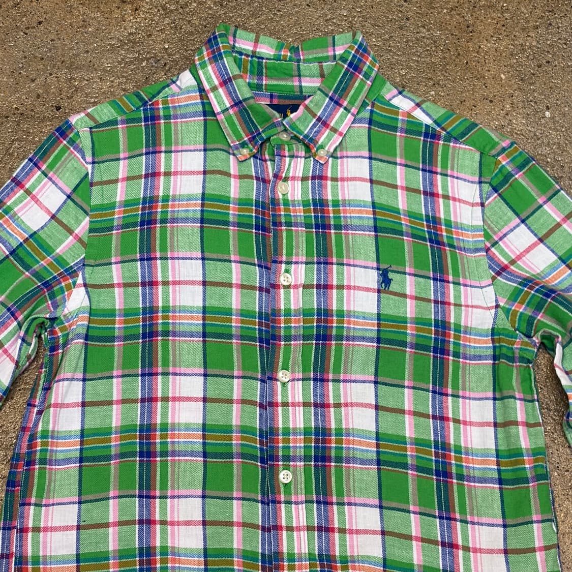 미국 빈티지 폴로랄프로렌 봄 체크셔츠 상품이미지3