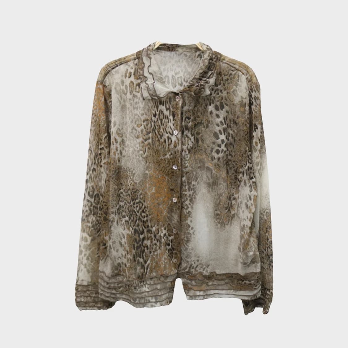 COPAJET 애니멀 패턴 시스루 블라우스 63700 상품이미지1