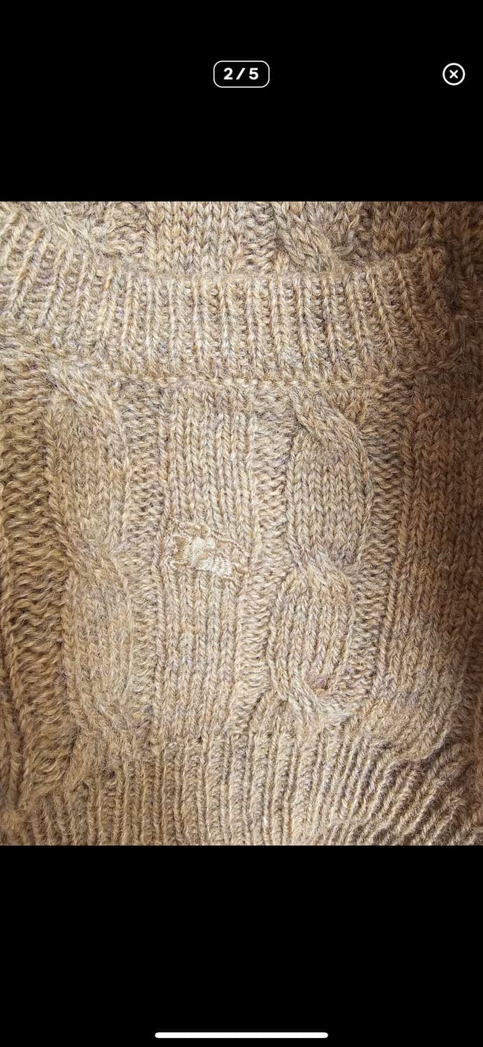 버버리 기마로고 베이지 가디건 상품이미지5