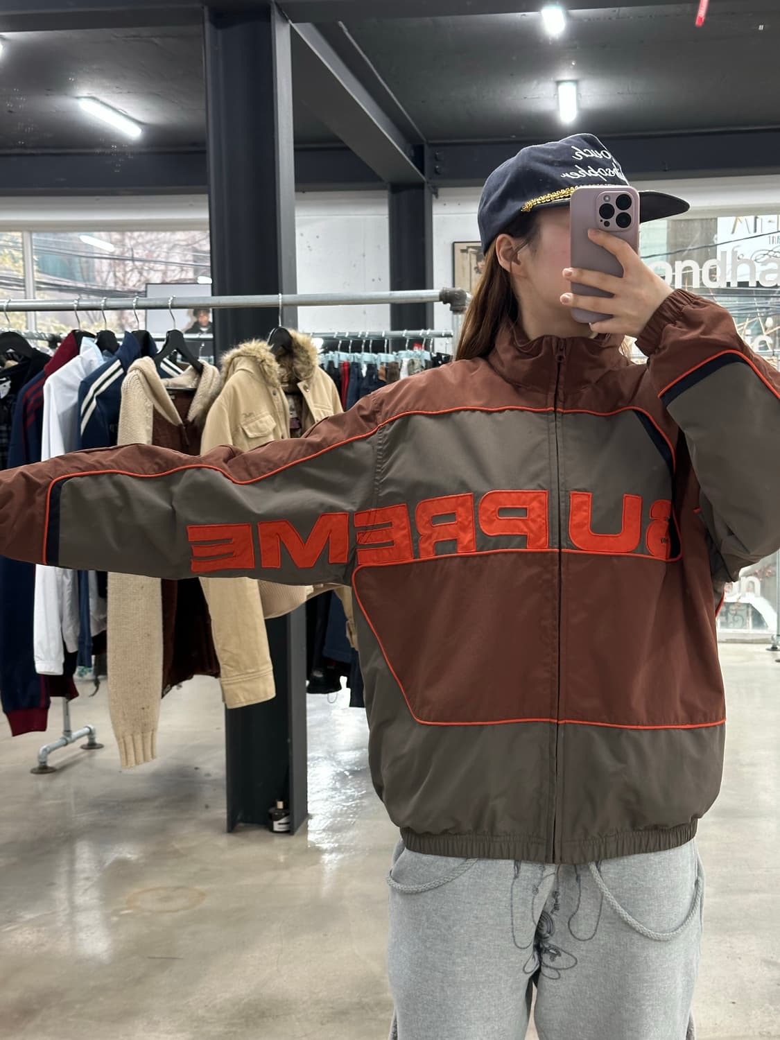 슈프림 21FW S 패널드 트랙자켓 브라운  상품이미지2