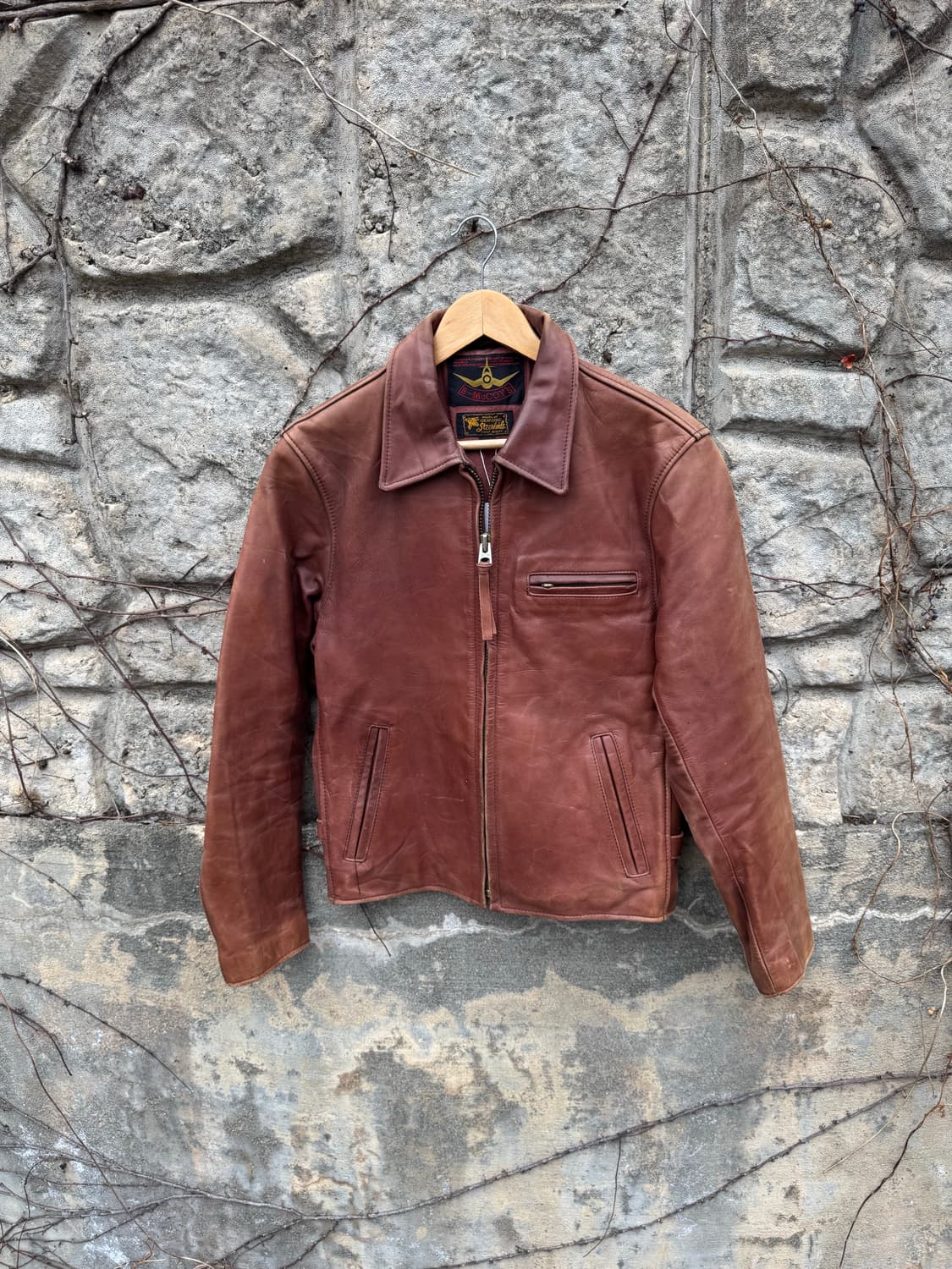 70s 비맥코이 (리얼맥코이) 빈티지 스티어하이드 싱글라이더 자켓 상품이미지1