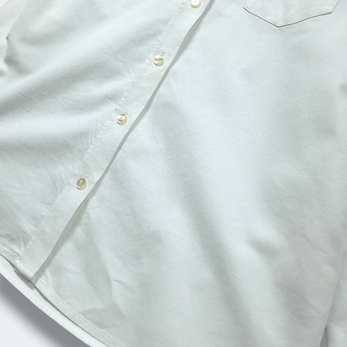 [M] 라코스테 화이트 우먼즈 코튼 긴팔셔츠 상품이미지5