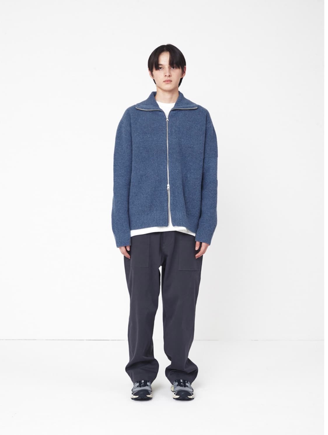 홀리선 마샬 풀 집업 리브 니트 멀티 블루 M사이즈 상품이미지5