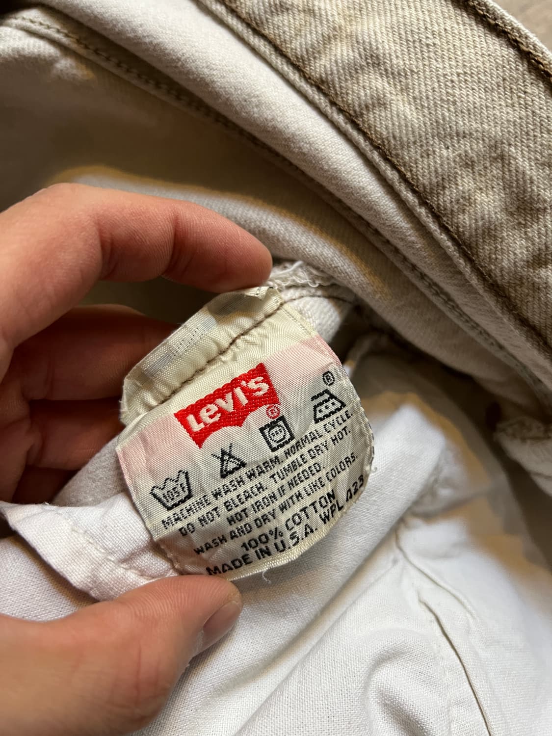 [38]90's 리바이스 501 USA Made 에크루 데님팬츠 S14 상품이미지6
