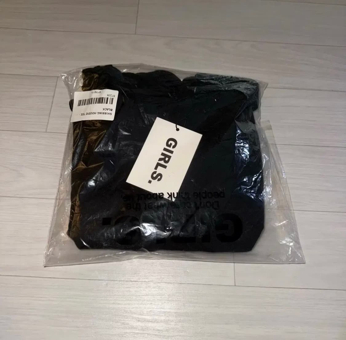 새상품) 걸스걸스 셔링 후드티 반팔 상품이미지2