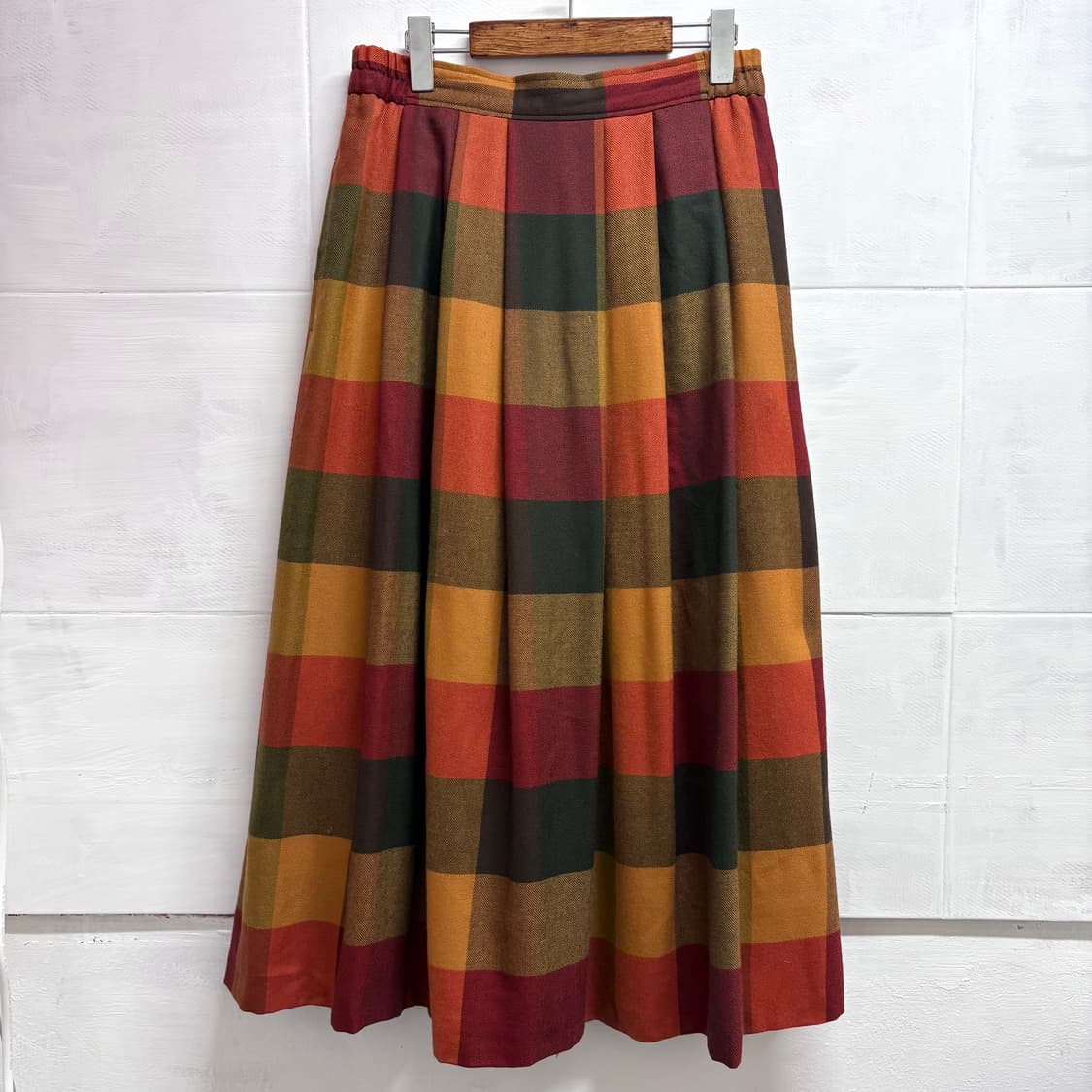 schneiders 슈나이더스 체크 램스울 롱 스커트  상품이미지1