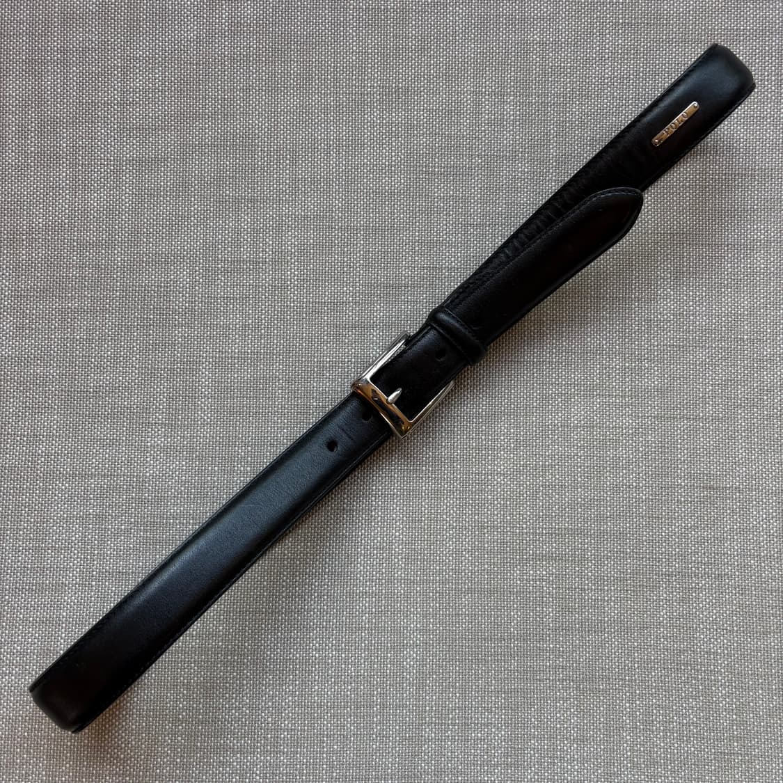 (37-38) 폴로 랄프로렌 이탈리안 블랙 레더 버클 벨트 상품이미지3