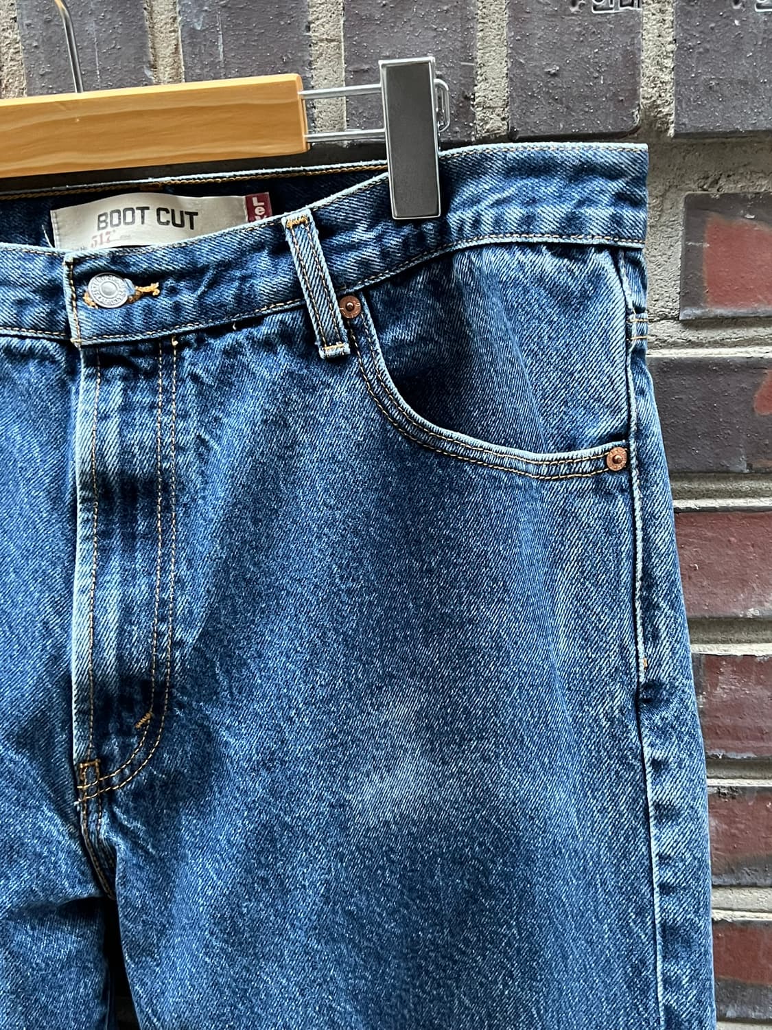 [36] 리바이스 517 부츠컷 빈티지 워싱 데님팬츠 중청 상품이미지5