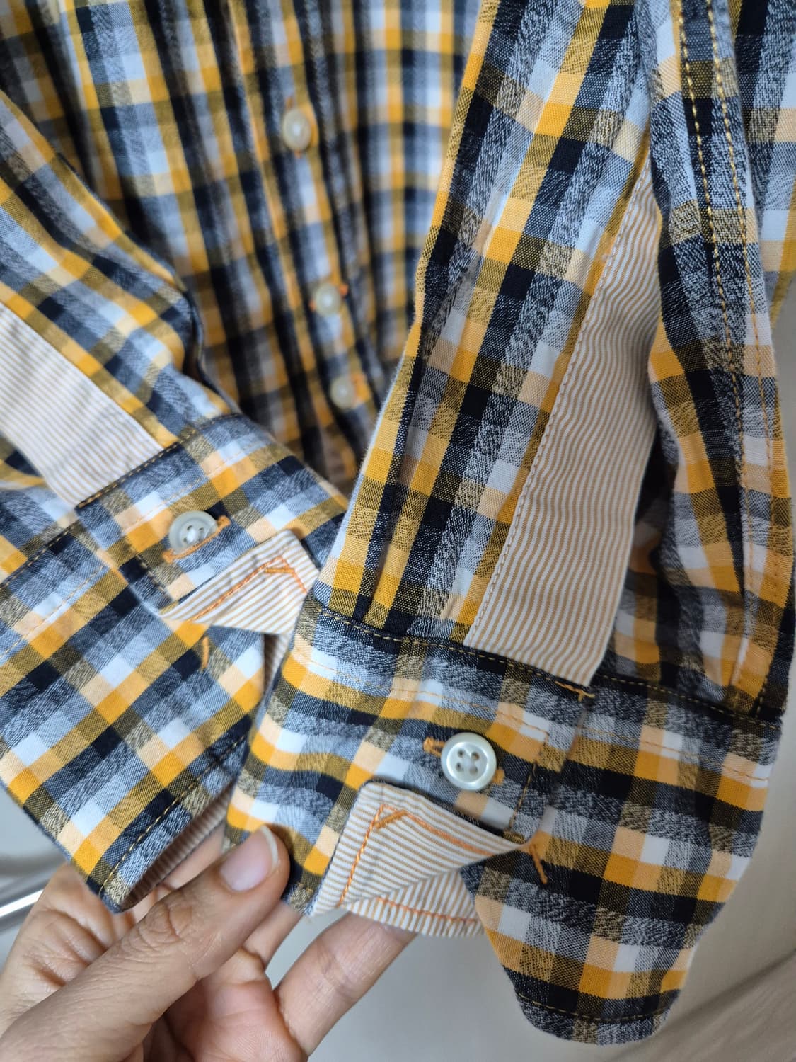 휴고보스 체크 셔츠 체크남방 M 남성 상품이미지7