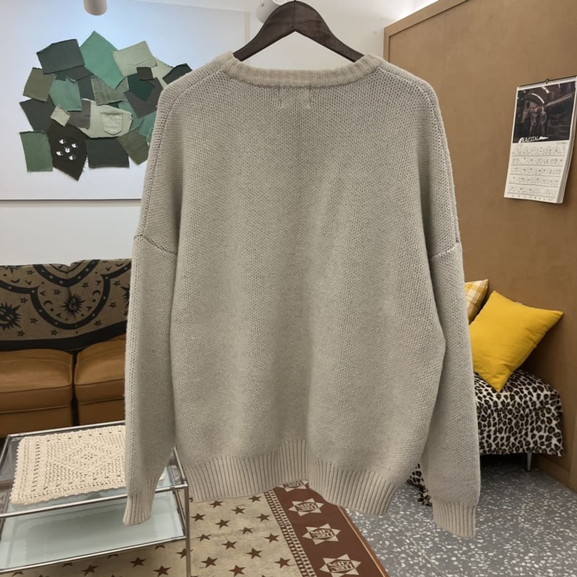 아조바이아조 스트릿 펑크 고딕 레터링 울 니트 L C10175 상품이미지4