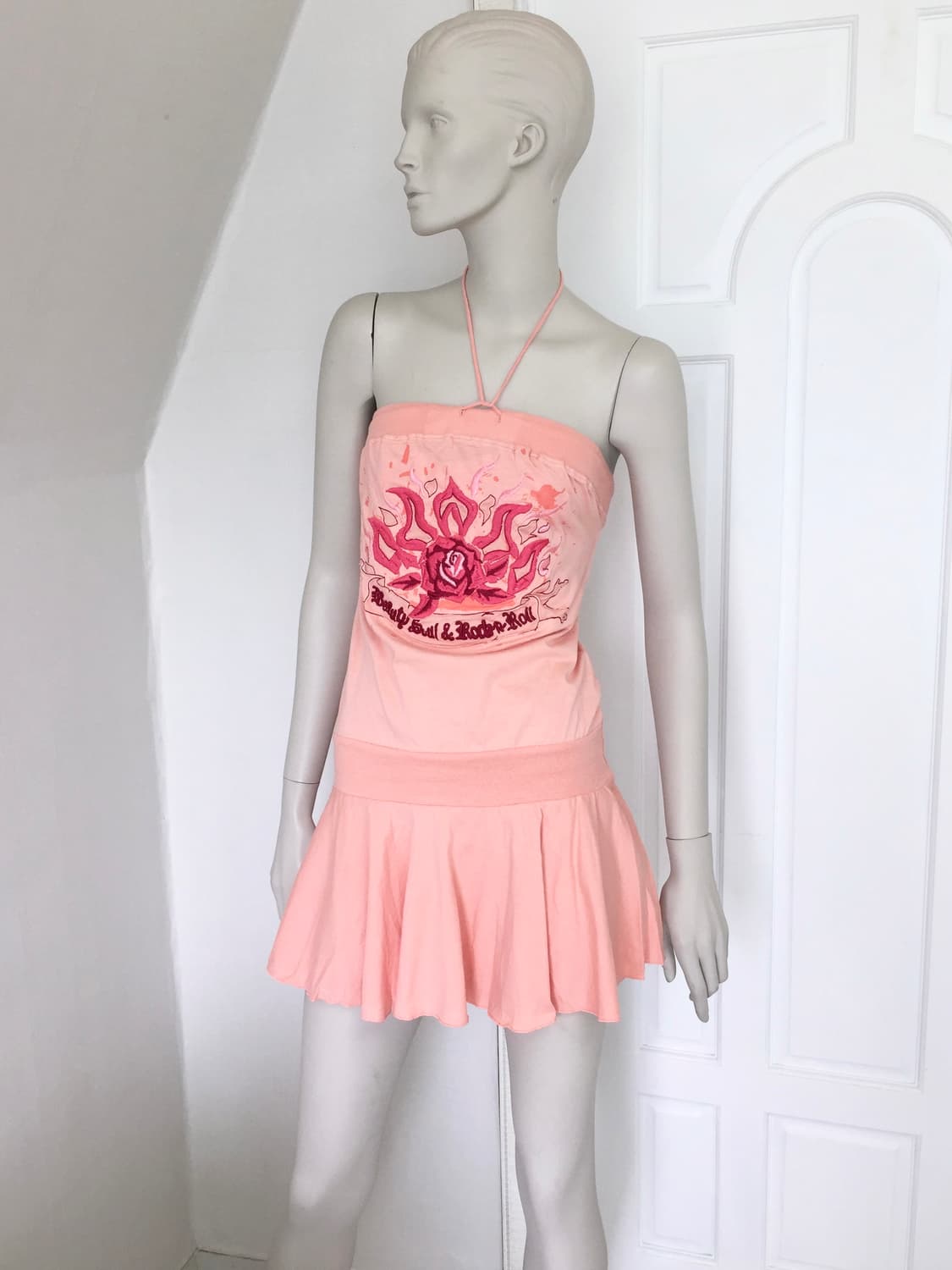 Rose Embroidery Point Tube Dress 상품이미지6
