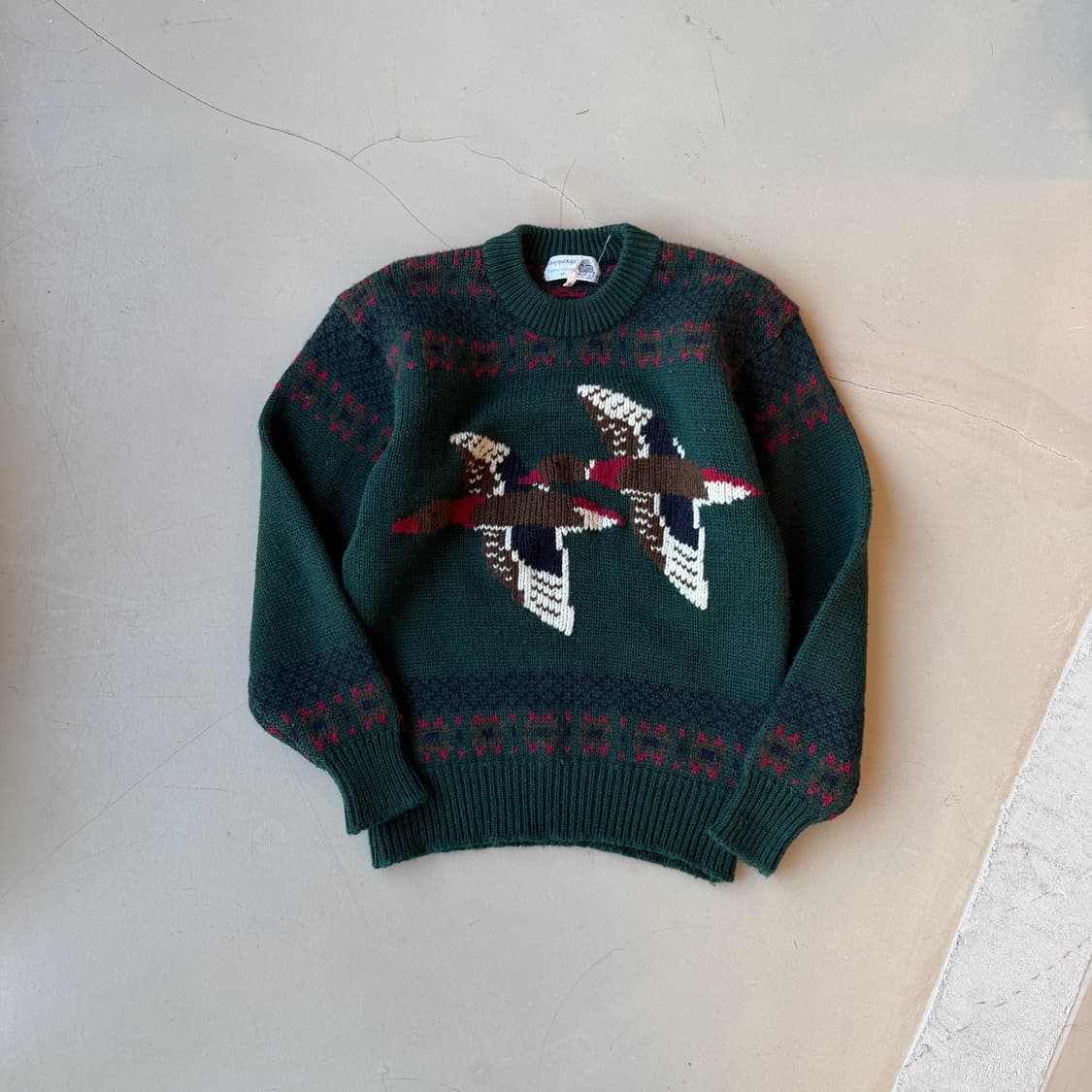 vtg 천둥오리 울 니트 스웨터 상품이미지2