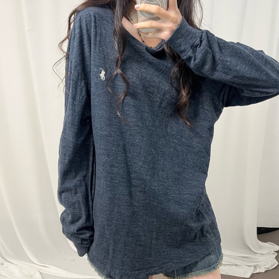 Polo charcoal long-sleeve 상품이미지3