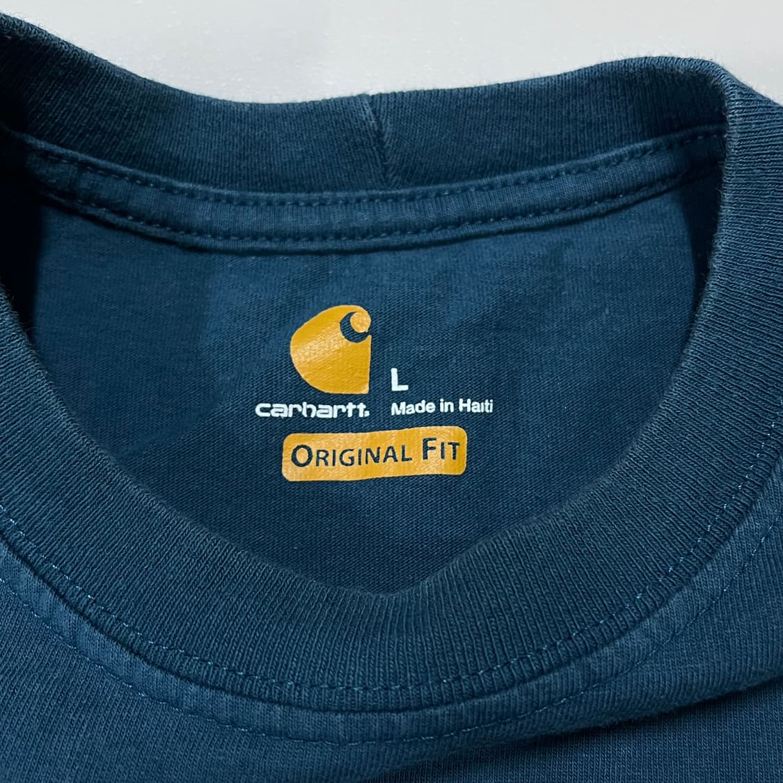 [정품] 칼하트 청록 빅로고 반팔티 [ 오리지널L ] 상품이미지4