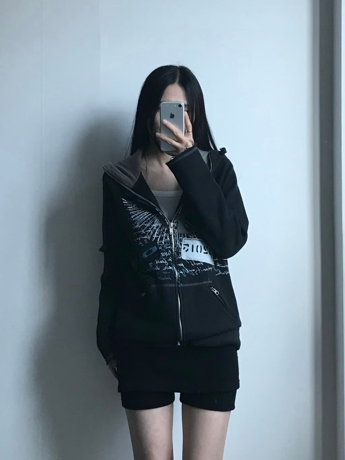 오클리 y2k 와투케 블랙 후드집업 상품이미지1