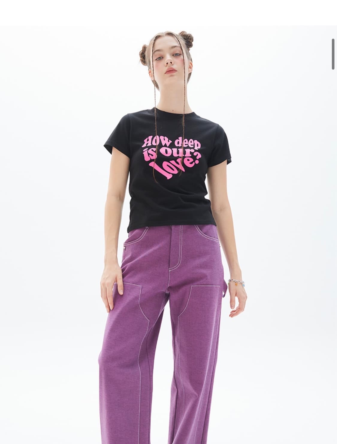 러브이즈트루 PY LUV TEE _ BLACK 상품이미지3