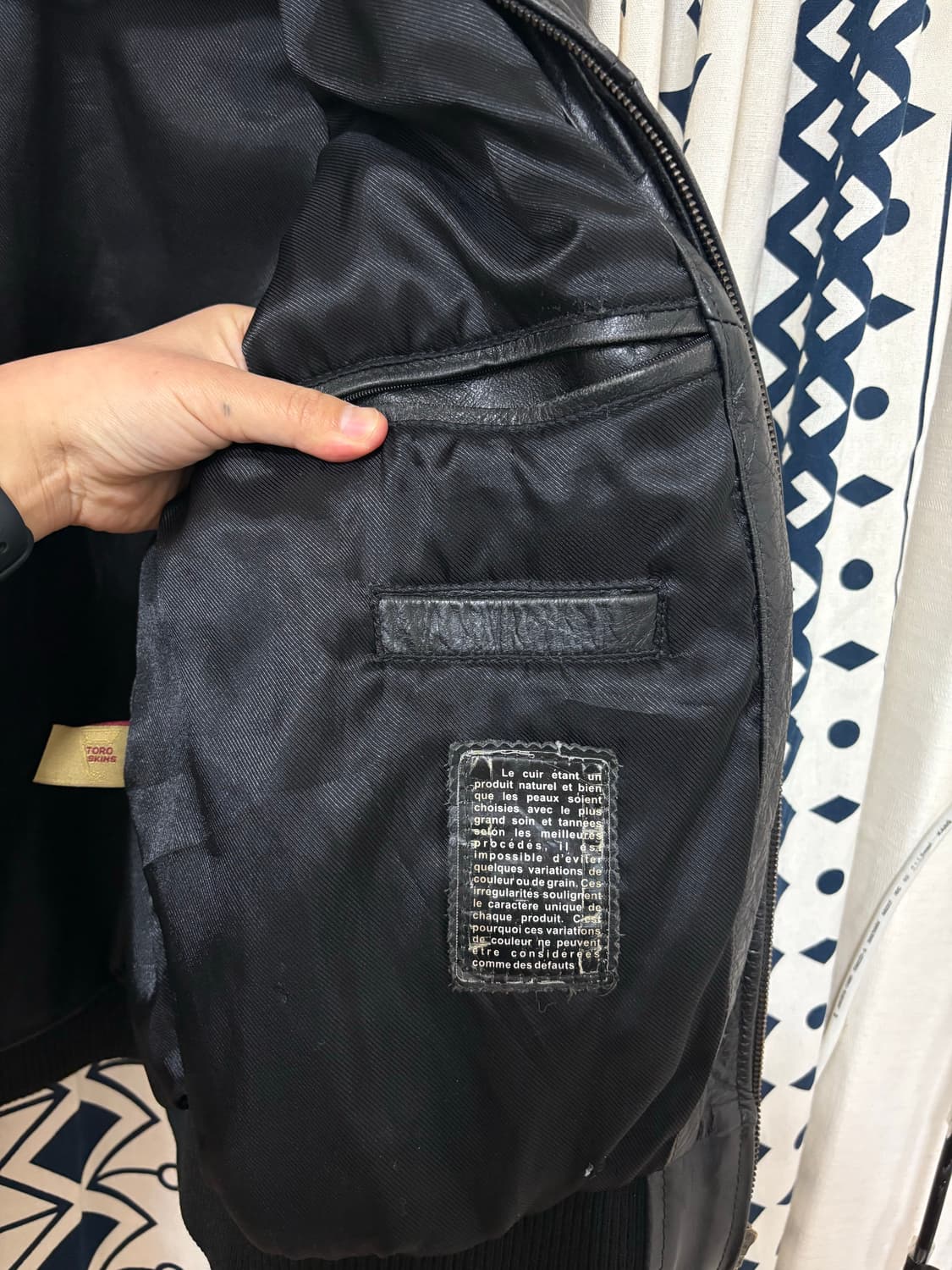 toro skins / 빈티지 가죽 블루종 상품이미지5