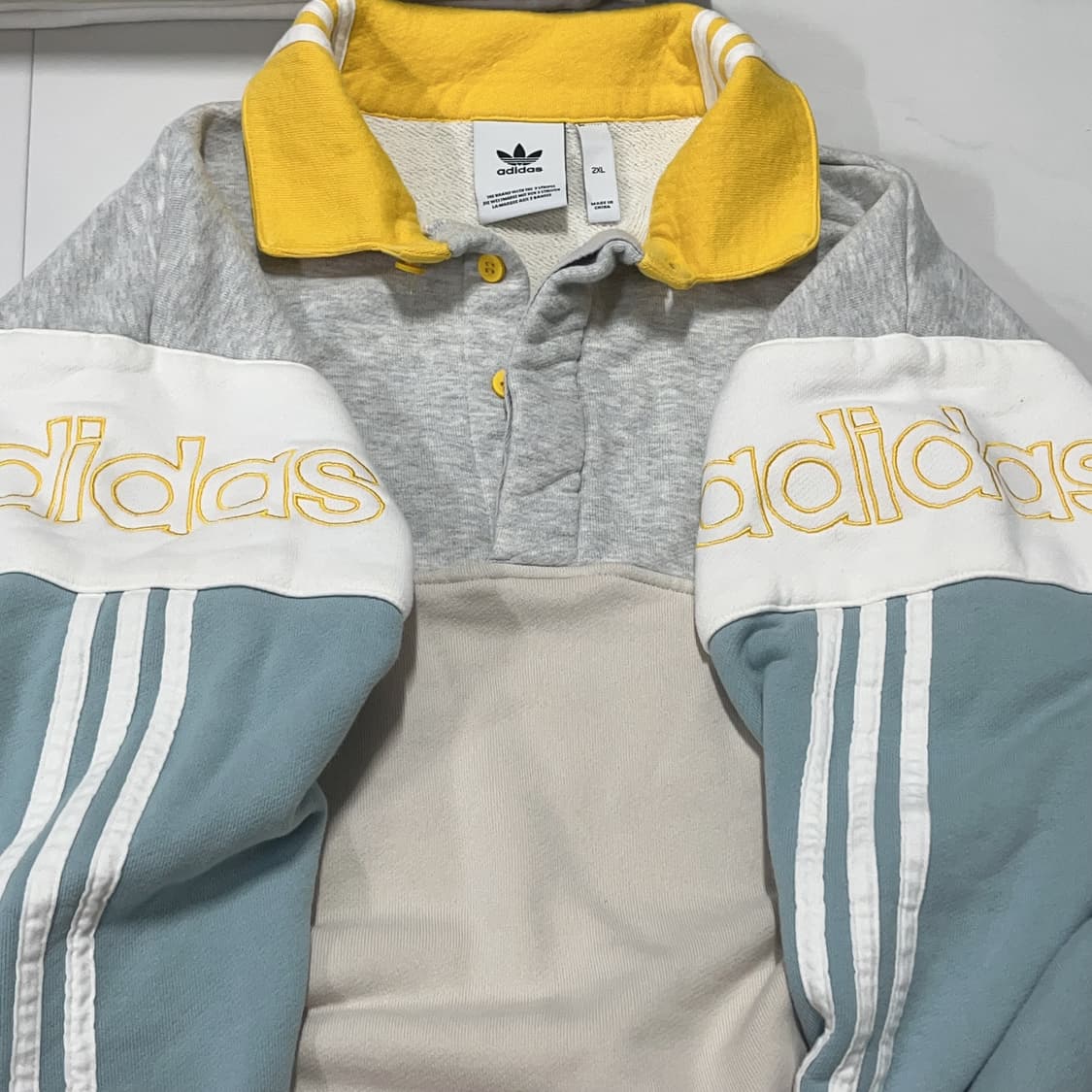 [정품] 아디다스 배색 하프 단추넥 [ 2XL ] 상품이미지5