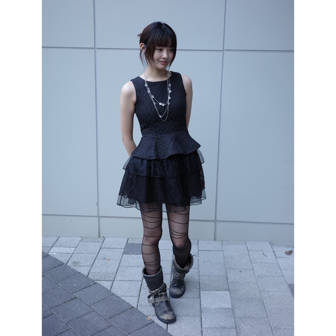 빈티지 블랙 슬리브리스 원피스 상품이미지1