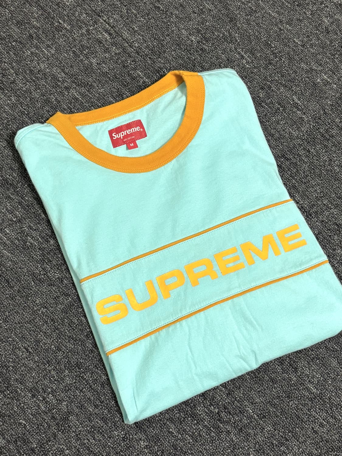 S급 슈프림 Supreme Team Ringer Tee Ligh blue 상품이미지1