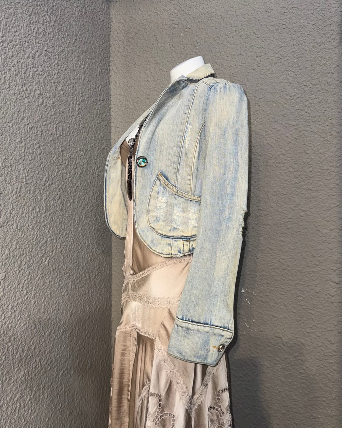 걸스 디테일 데님블레이저 상품이미지3