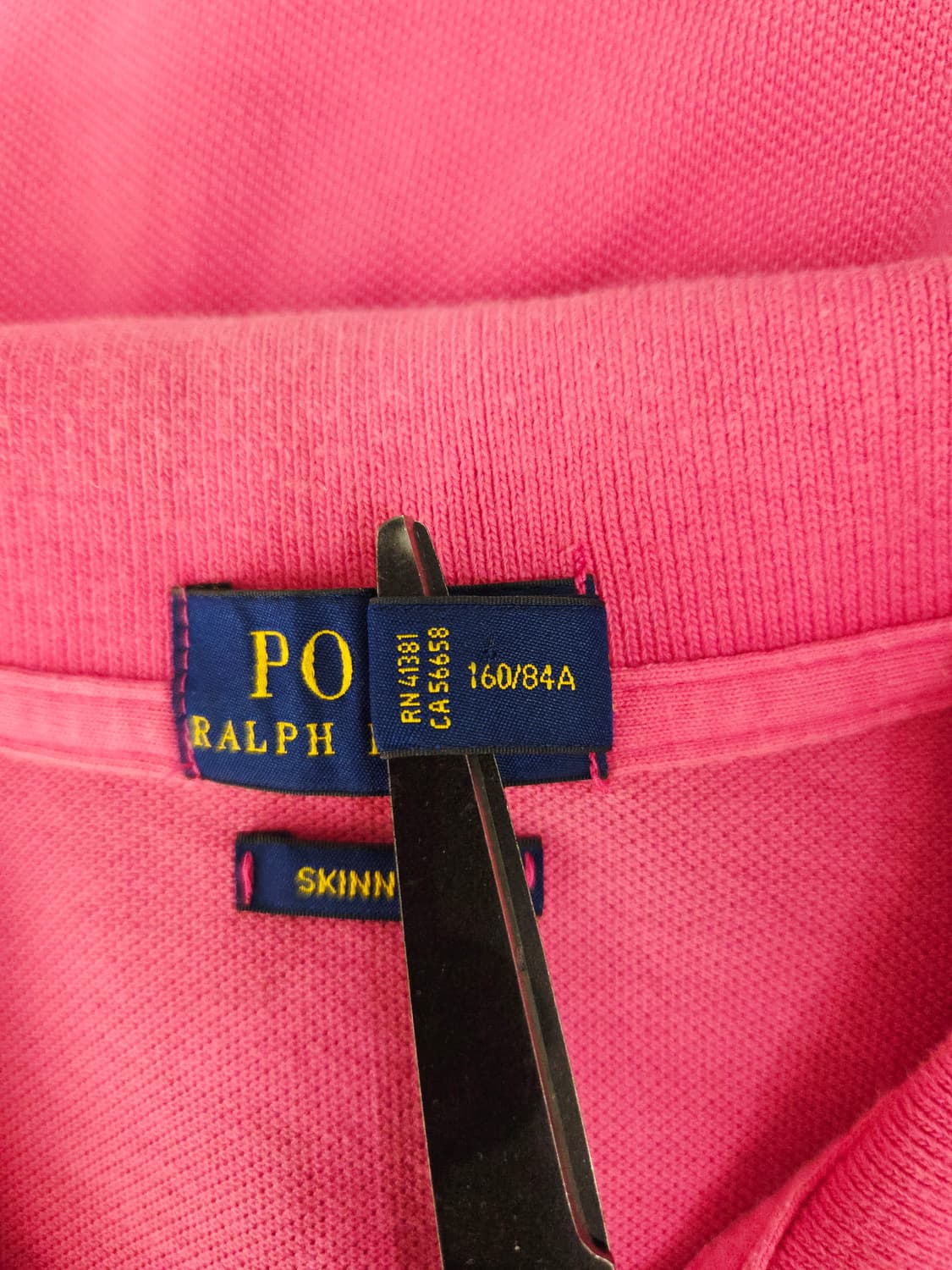 폴로 랄프로렌 핑크 빅포니 스키니핏 반팔 카라티 상품이미지8