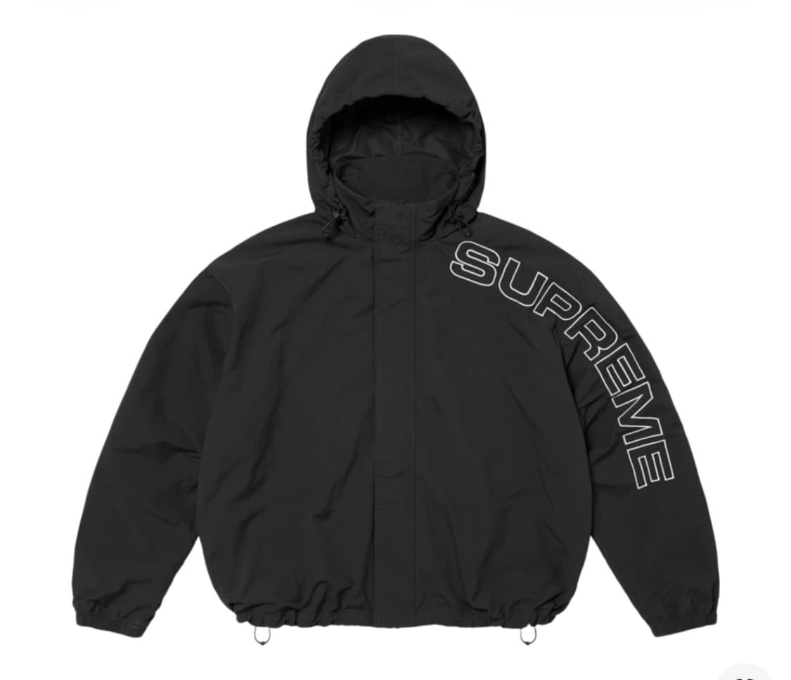 [S] 24FW 슈프림 스펠아웃 자수 트랙 자켓 블랙  상품이미지1