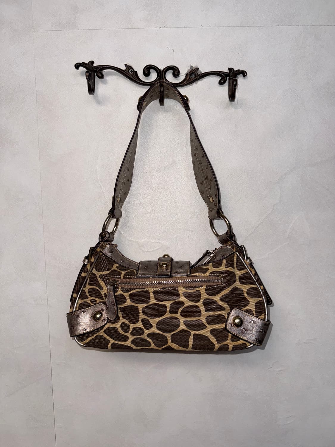 Metal silver brown y2k buckle 숄더백 상품이미지4