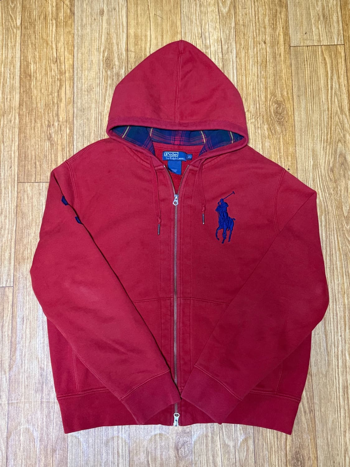 폴로 랄프로렌 빅포니 체크후드집업 상품이미지1