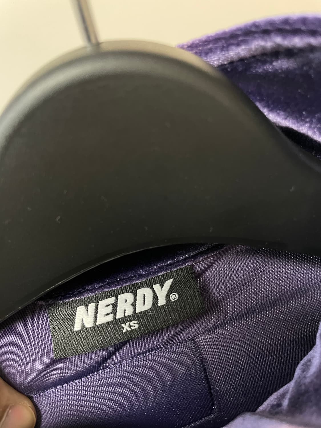 (XS) nerdy 널디 퍼플 벨뱃 트랙탑 트레이닝 셋업 상품이미지5