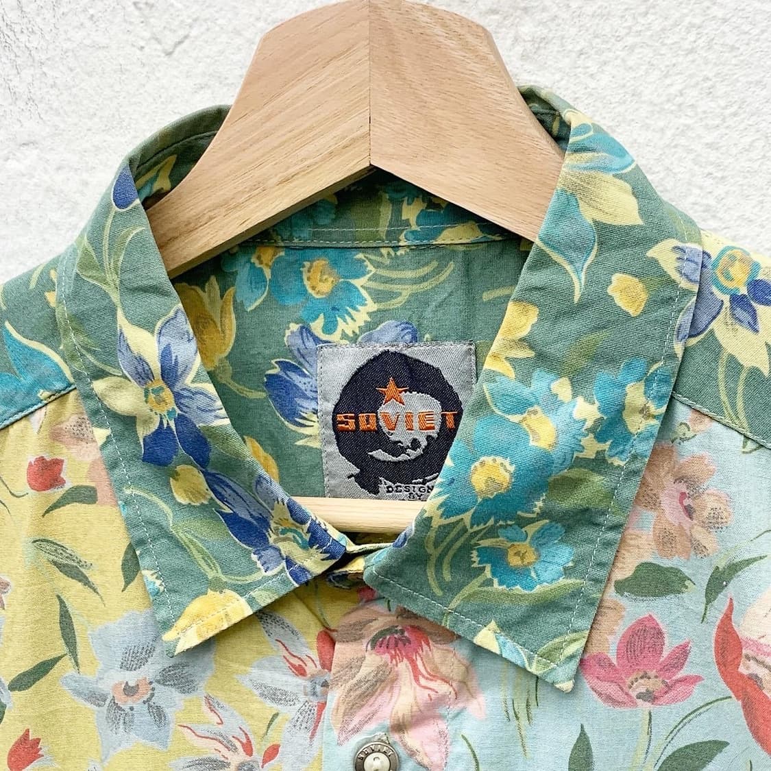 빈티지 플라워 패턴 오버사이즈 셔츠 상품이미지5