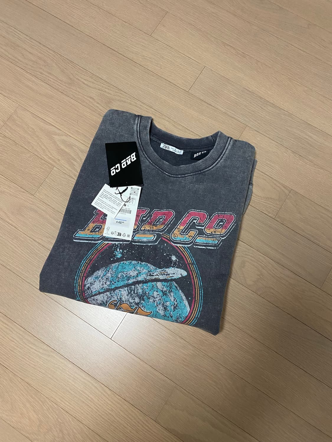 자라 x BAD Co 그래픽 스웻셔츠 L 상품이미지4