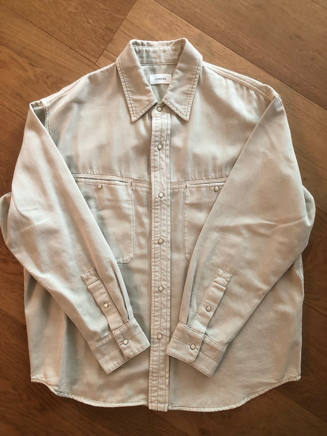 Lemaire denim shirt with snaps 상품이미지1