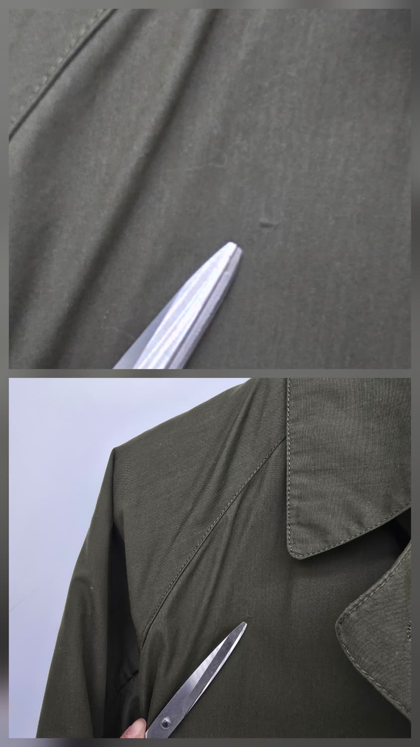 NUMERALS 미니멀 올리브 트렌치 코트 상품이미지10