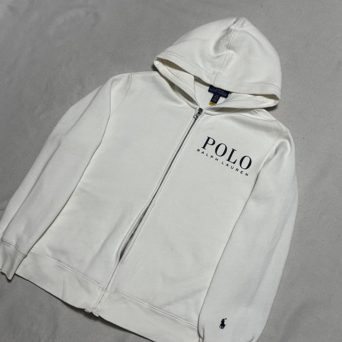 L 폴로랄프로렌 빅로고 화이트 후드 집업 상품이미지1